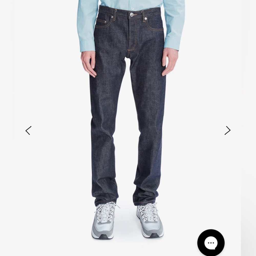 APC New Standard Jean Classique Sz 31x34 Indigo Dark Wash 100% Cotton Selvedge